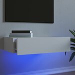 vidaXL Meuble TV avec éclairage LED blanc 60x35x15 5 cm