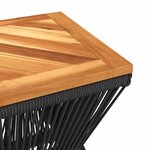 vidaXL Table basse avec base en fil de fer noir bois d'acacia massif
