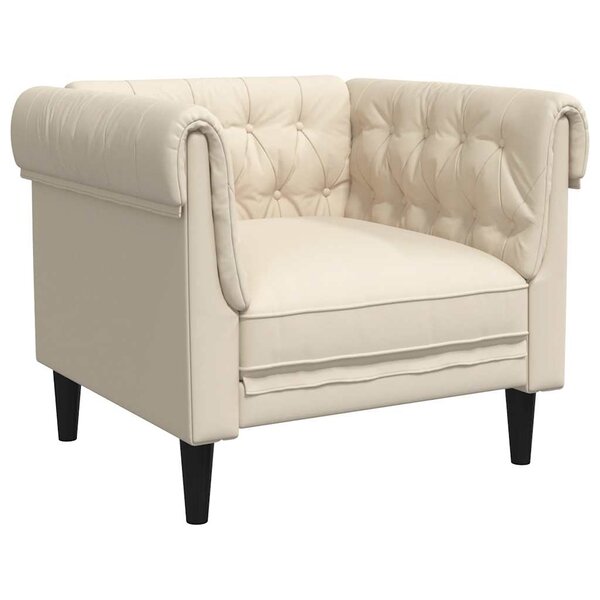 vidaXL Fauteuil Chesterfield lin