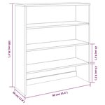 vidaXL Dessus de buffet HAMAR Gris foncé 90x30x100 cm Bois de pin