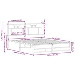 vidaXL Cadre de lit sans matelas chêne marron 150x200 cm
