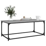 vidaXL Table basse Sonoma gris 102x50x40 cm Bois d'ingénierie et fer