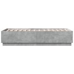 vidaXL Cadre de lit avec lumières LED gris béton 90x190 cm