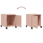 vidaXL Tables de chevet 2 Pièces rose 36x39x43 5 cm acier