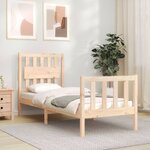 vidaXL Cadre de lit sans matelas bois de pin massif