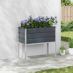 vidaXL Jardinière Anthracite 100 x 45 x 90 cm Acier galvanisé