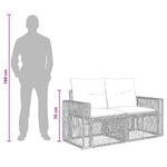 vidaXL Ensemble de canapé de jardin 6 Pièces Gris et Gris foncé polyrotin