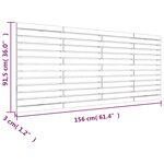 vidaXL Tête de lit murale Gris 156x3x91 5 cm Bois massif de pin