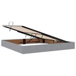 vidaXL Lit de rangement LED avec matelas Gris clair 200 x 200 cm Tissu