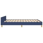 vidaXL Cadre de lit avec tête de lit sans matelas bleu 140x190cm tissu