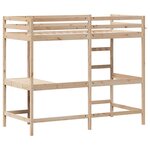 vidaXL Lit superposé sans matelas 90x190 cm bois massif de pin