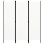 vidaXL Cloison de séparation 3 panneaux Blanc 150x180 cm