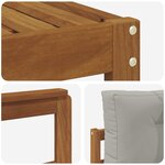 vidaXL Ensemble de canapés d'extérieur 6 pc Gris Naturel et Clair