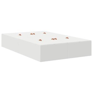 vidaXL Cadre de lit avec stockage Blanc 120 x 200 cm Bois d'ingénierie