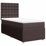 vidaXL Sommier à lattes de lit avec matelas Marron foncé 90x190 cm