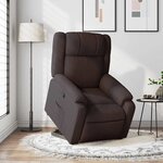 vidaXL Fauteuil inclinable Marron Tissu
