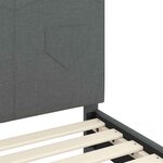 vidaXL Cadre de lit pour tout-petit avec tête de lit Gris foncé tissu