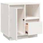 vidaXL Tables de chevet 2 Pièces Blanc 50x34x50 cm Bois de pin massif