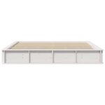 vidaXL Cadre de lit avec stockage Blanc 180 x 200 cm Bois et Métal