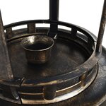 vidaXL Bain décoratif pour oiseaux à LED à énergie solaire Plastique