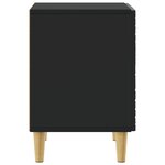 vidaXL Table de chevet 2 Pièces Noir 43 x 34 5 x 50 cm Bois d'ingénierie