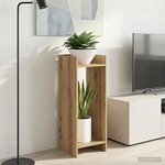 vidaXL Support de Plante 2 pièces Chêne artisanal 30 x 30 x 80 cm