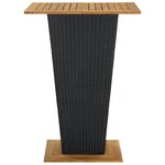 vidaXL Ensemble de bar de jardin 9 Pièces et coussins Résine tressée Noir