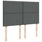 vidaXL Sommier à lattes de lit avec matelas Gris foncé 140x190cm Tissu