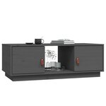 vidaXL Table basse Gris 100x50x35 cm Bois massif de pin