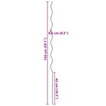 vidaXL Tuteurs spirales pour plantes 50 Pièces Argent 150 cm