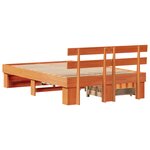 vidaXL Cadre de Lit avec Tiroirs Marron Ciré 140x190 cm Bois de Pin Massif