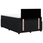 vidaXL Sommier à lattes de lit avec matelas noir 120x190 cm velours