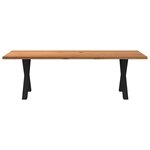 vidaXL Table à manger marron clair bois de chêne massif rectangulaire