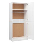 vidaXL Garde-robe Blanc brillant 80x52x180 cm Bois d’ingénierie