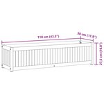 vidaXL Jardinière 110x30x27 5 cm bois massif d'acacia et acier