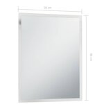 vidaXL Miroir mural à LED pour salle de bains 50x60 cm