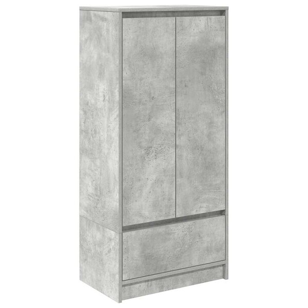 vidaXL Armoire avec tiroir gris béton 55 5x34x119 5 cm bois ingénierie