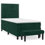 vidaXL Sommier à lattes de lit avec matelas Vert foncé 90x200 cm