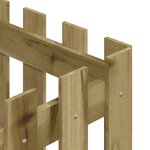 vidaXL Jardinière avec design de clôture 40x40x40 cm pin imprégné