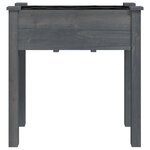 vidaXL Jardinière avec doublure gris 71x37x76 cm bois massif de sapin