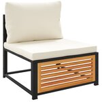 vidaXL Salon de jardin avec coussins 6 Pièces bois d'acacia solide