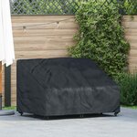 vidaXL Housse de banc de jardin Noir 130 x 95 x 40 / 80 cm Tissu 210D