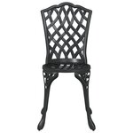 Ensemble de Bistro 3 Pièces vidaXL Noir en Aluminium