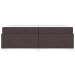 vidaXL Cadre de lit Marron foncé 200 x 200 cm tissu