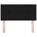 vidaXL Tête de lit avec tête de lit Noir 90 cm tissu
