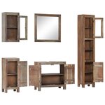 vidaXL Ensemble de salle de bain 5 Pièces Bois d'acacia massif
