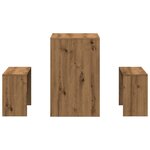 vidaXL Ensemble table à manger et bancs 3 Pièces bois d'ingénierie