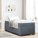 vidaXL Cadre de lit avec matelas Gris foncé 80 x 200 cm Velours