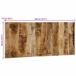 vidaXL Tête de lit 120 cm bois de manguier brut massif