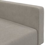 vidaXL Canapé-lit à 2 places gris clair velours